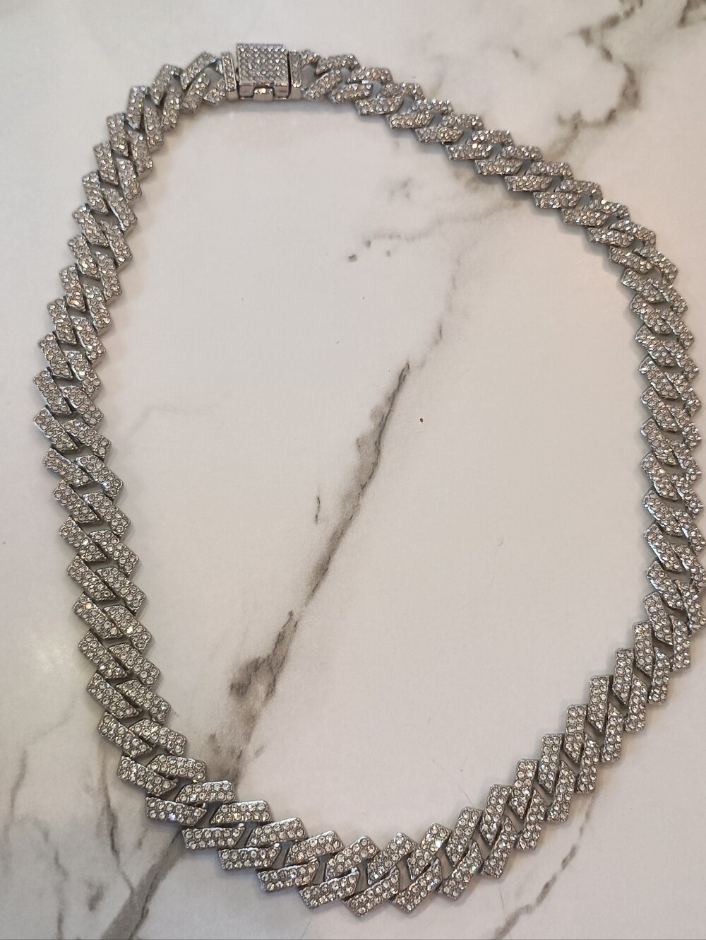 New Cuban link chain Necklace iced out miami hip hop 21.6 inch